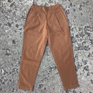 Twofold Clothing Warm Brown Ines Cotton Pants - similar style to Ilana Kohn